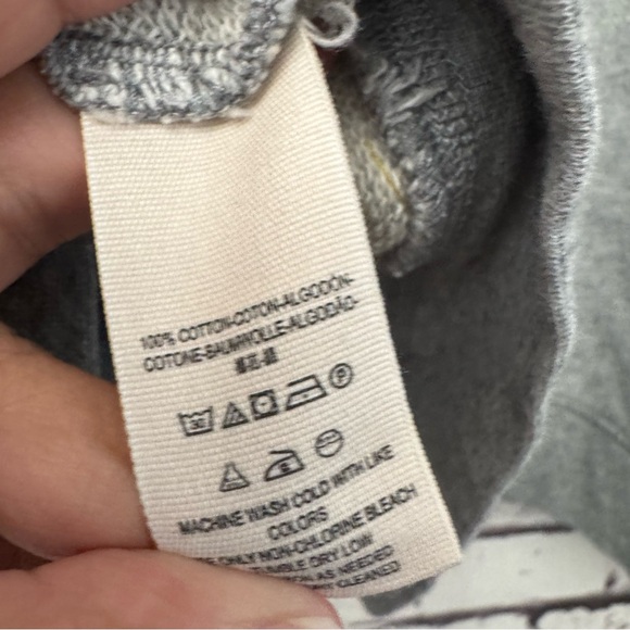 Free People Half-zip Color-Block Crop Sweatshirt in Gray/Yellow Size Medium - Picture 5 of 5